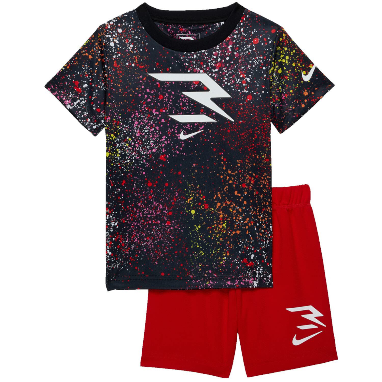 Короткий комплект футболки с принтом по всей поверхности (для малышей) Nike 3BRAND Kids