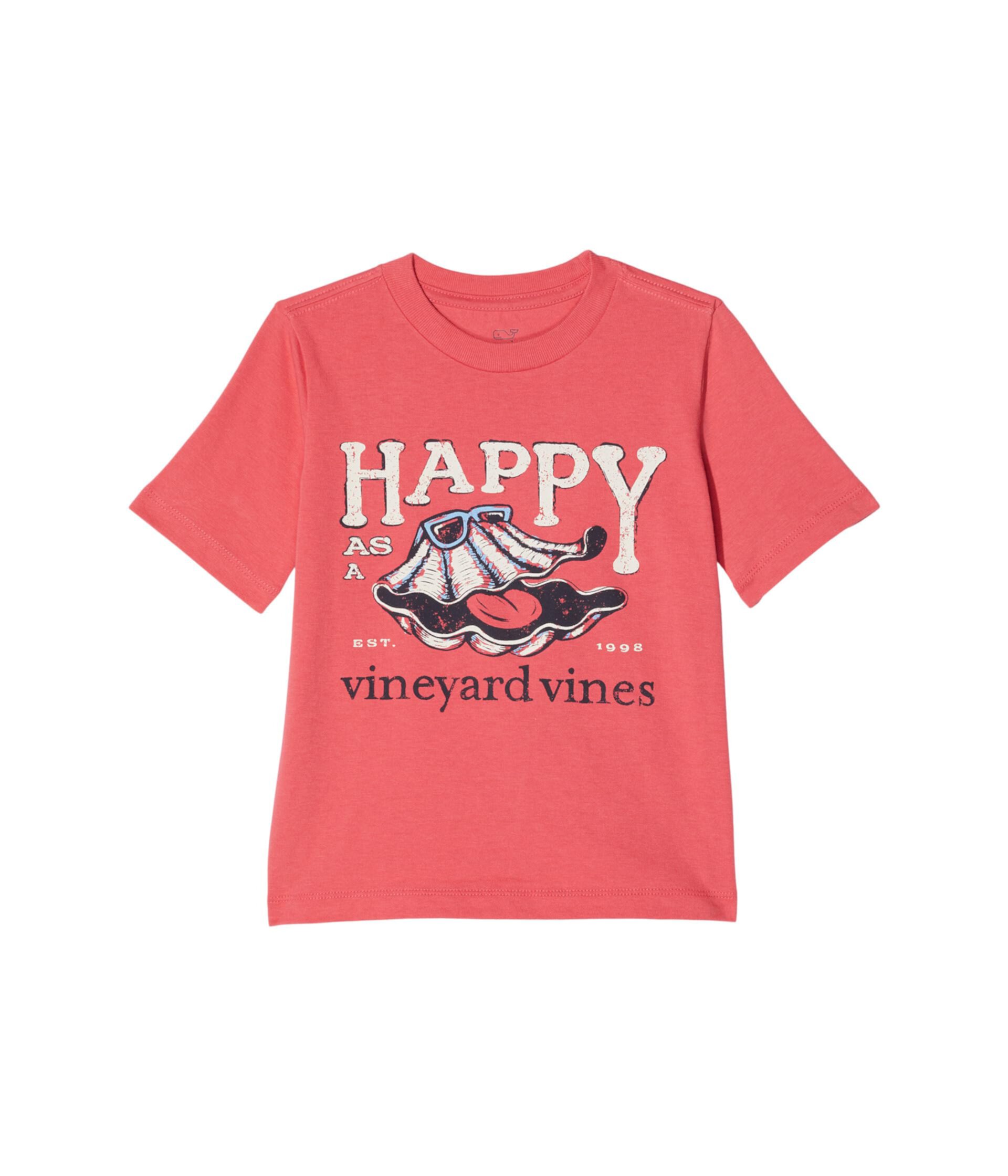 Детская футболка с коротким рукавом Happy As A Clam из 100% хлопка Vineyard Vines Kids