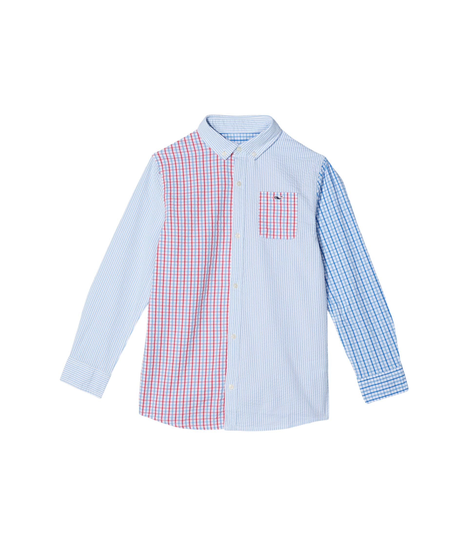 Комбинированная рубашка из эластичного хлопка (для малышей/маленьких детей/больших детей) Vineyard Vines Kids