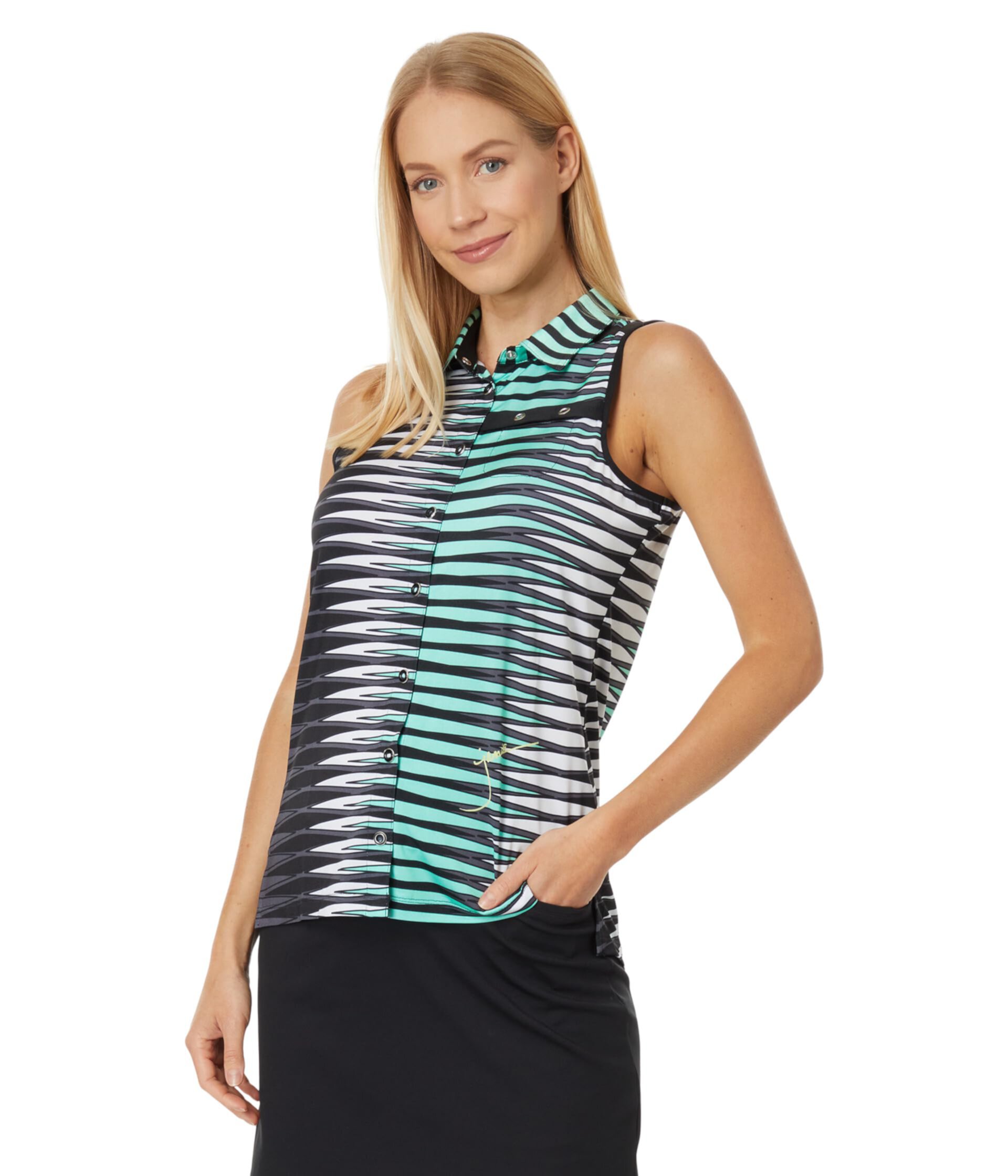 Frequency Print Sleeveless Top Jamie Sadock