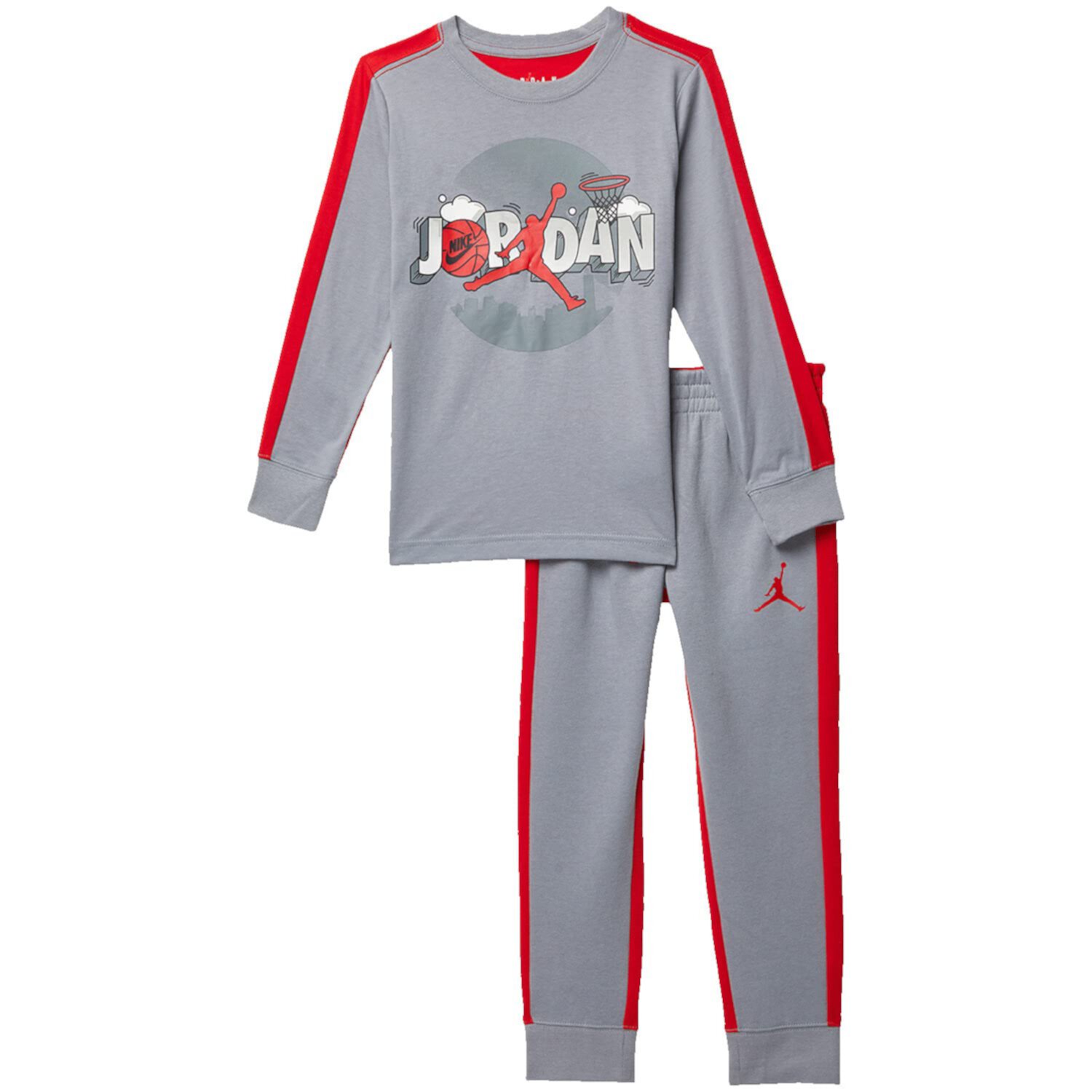 Комплект футболка и штаны с комиксными мотивами Jordan Kids для малышей и подростков Jordan Kids