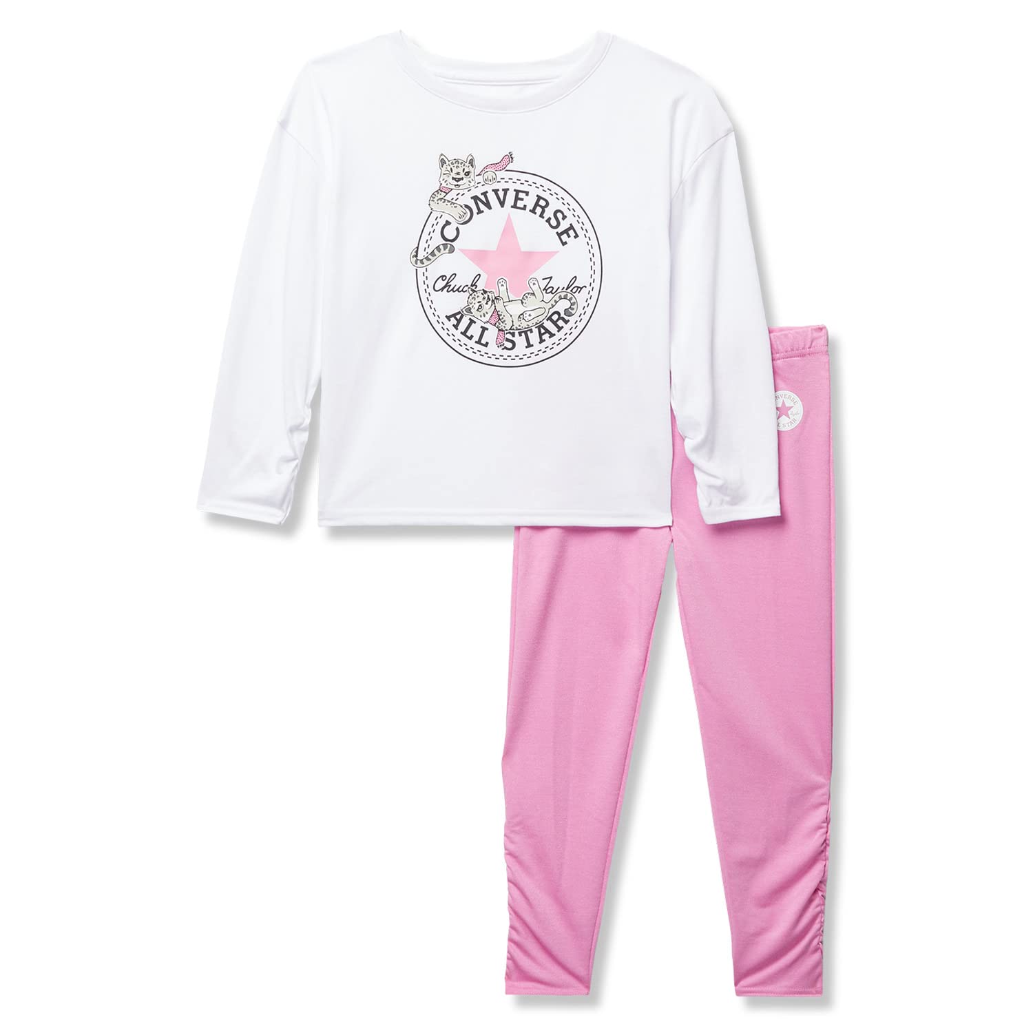 Ruched Leggings Set (Toddler/Little Kids) Converse Kids