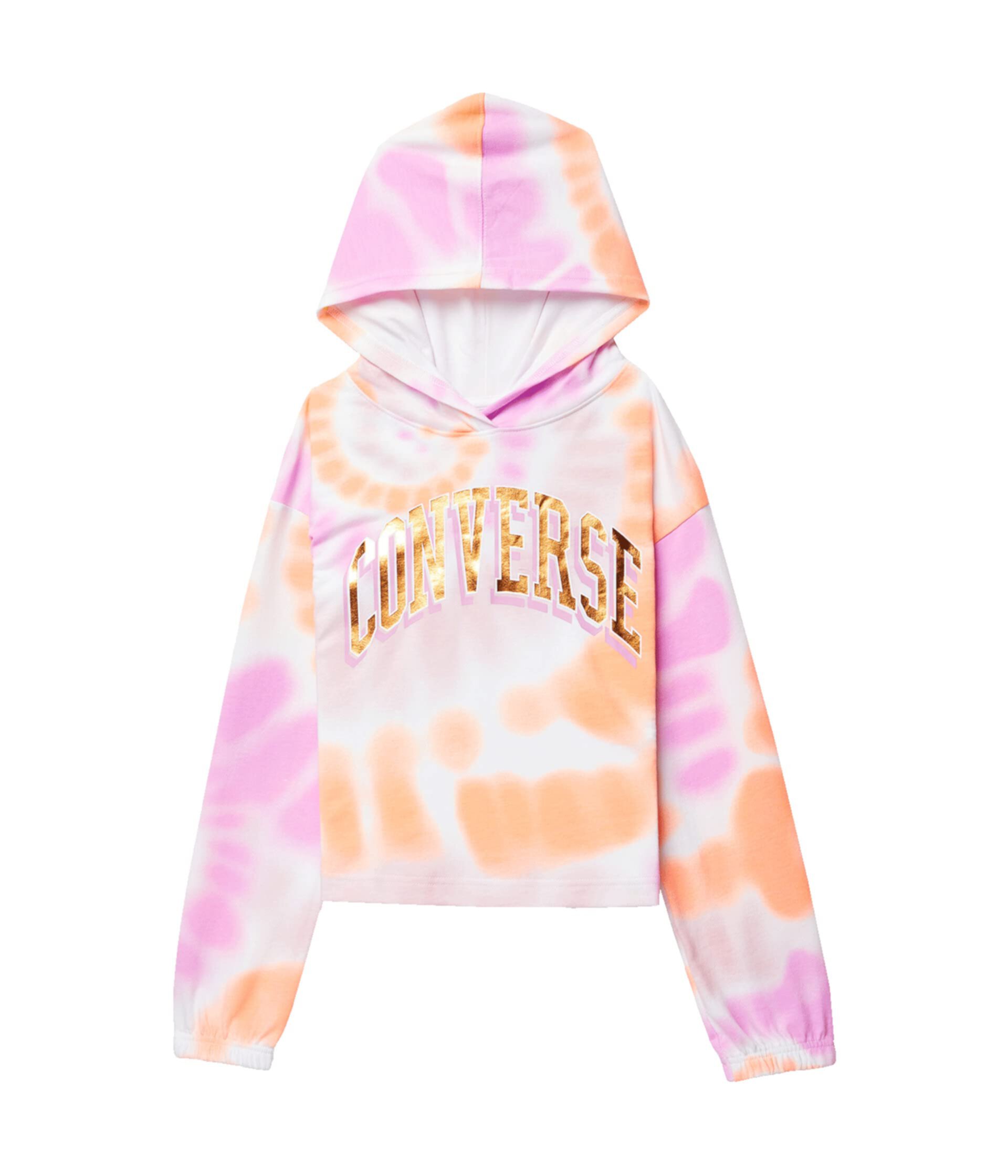 All Over Print Tie-Dye Boxy Hoodie (Big Kids) Converse Kids