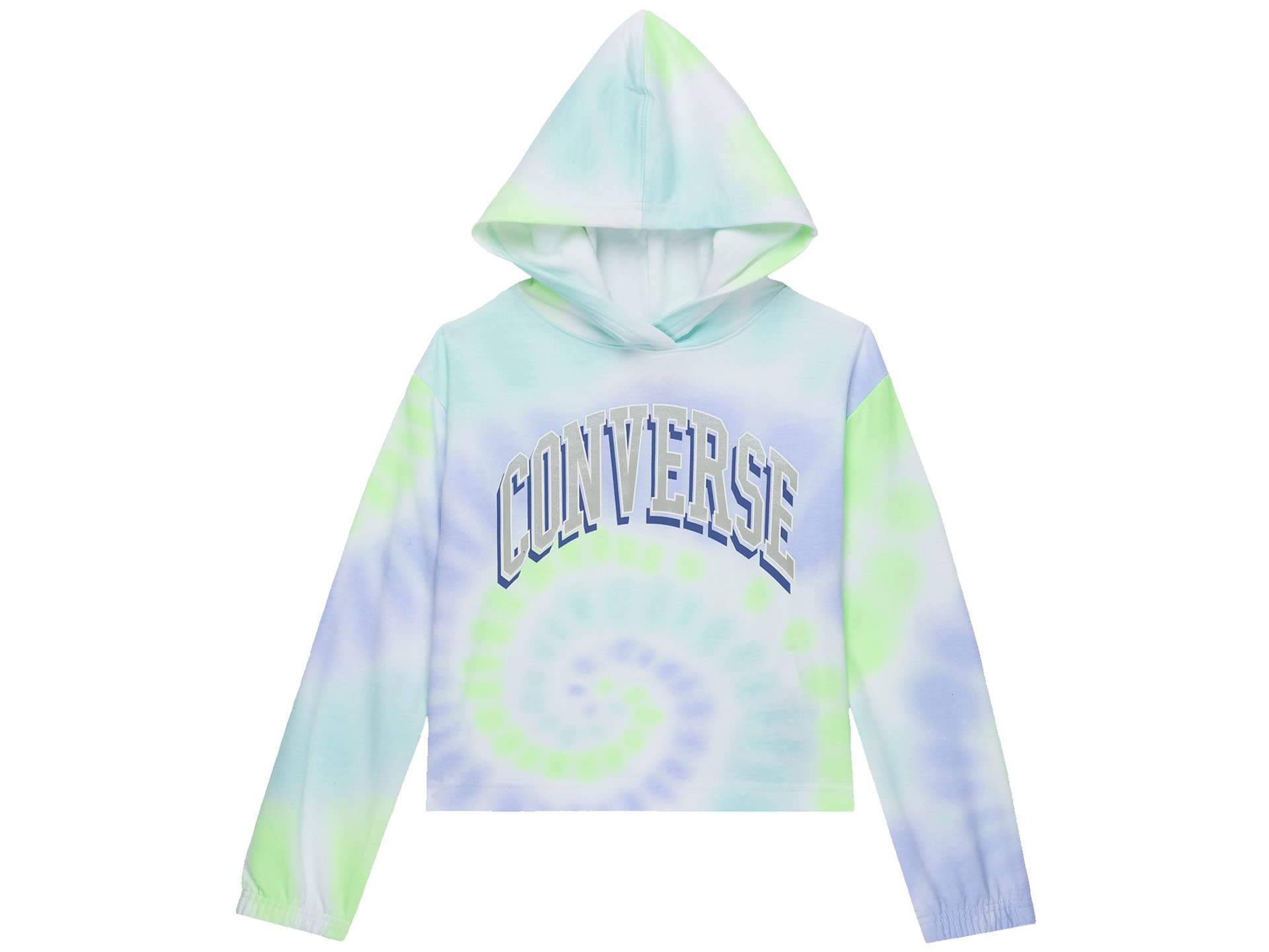 All Over Print Tie-Dye Boxy Hoodie (Toddler/Little Kids) Converse Kids