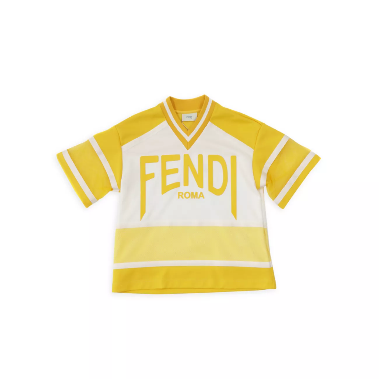 Маленький мальчик &amp;amp; Футболка для мальчиков с V-образным вырезом и логотипом FENDI