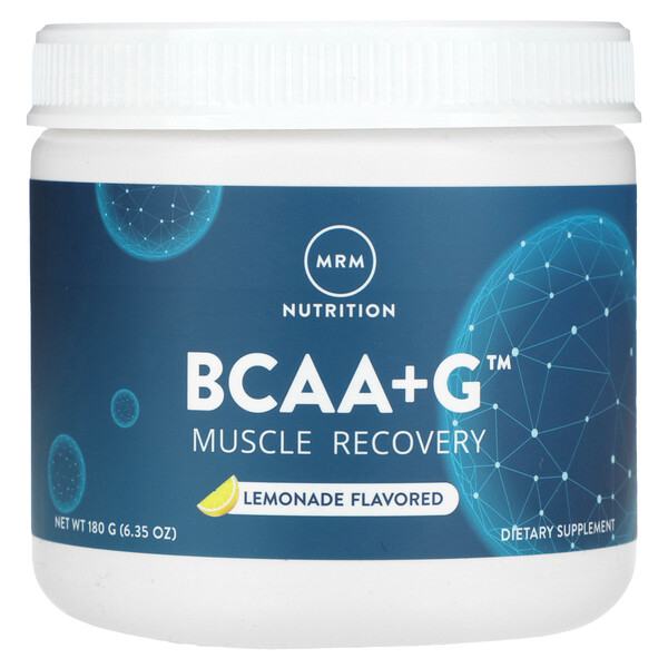 BCAA+G, Muscle Recovery, Lemonade, 6.35 oz (180 g) MRM