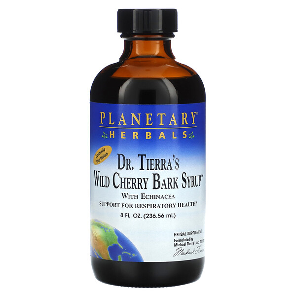 Сироп коры дикой вишни Dr. Tierra, 8 жидких унций (236,56 мл) Planetary Herbals