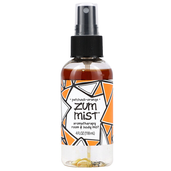 Zum Mist, Спрей для комнаты и тела для ароматерапии, пачули и апельсин, 4 жидких унции (118 мл) ZUM