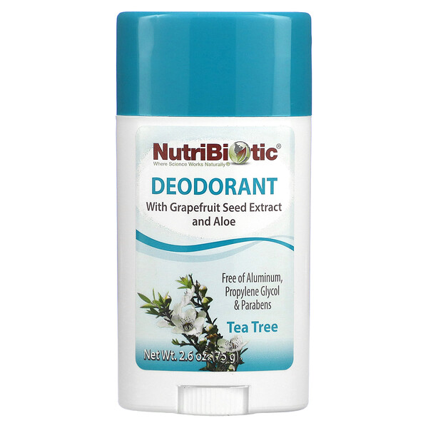Дезодорант, Чайное дерево, 2,6 унции (75 г) NutriBiotic