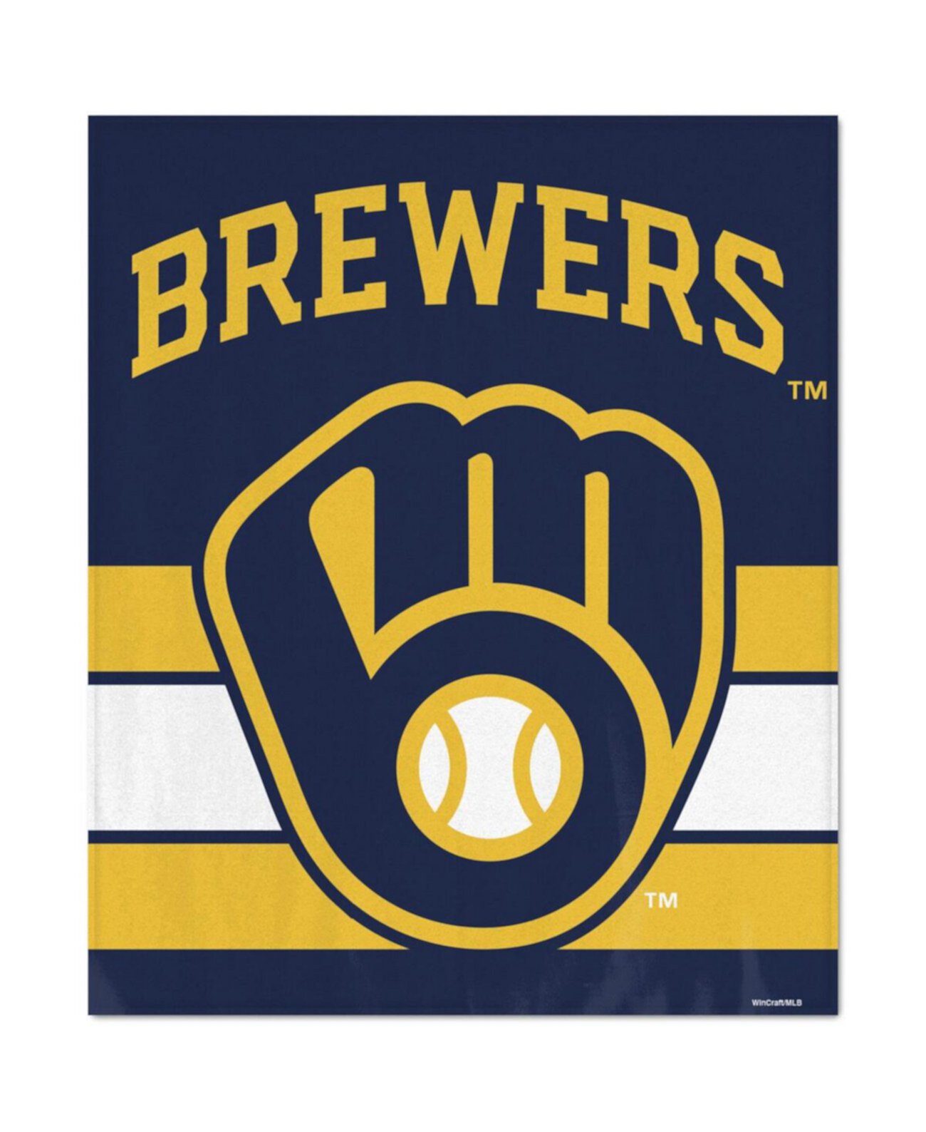 Ультраплюшевое покрывало Milwaukee Brewers размером 50 x 60 дюймов Wincraft