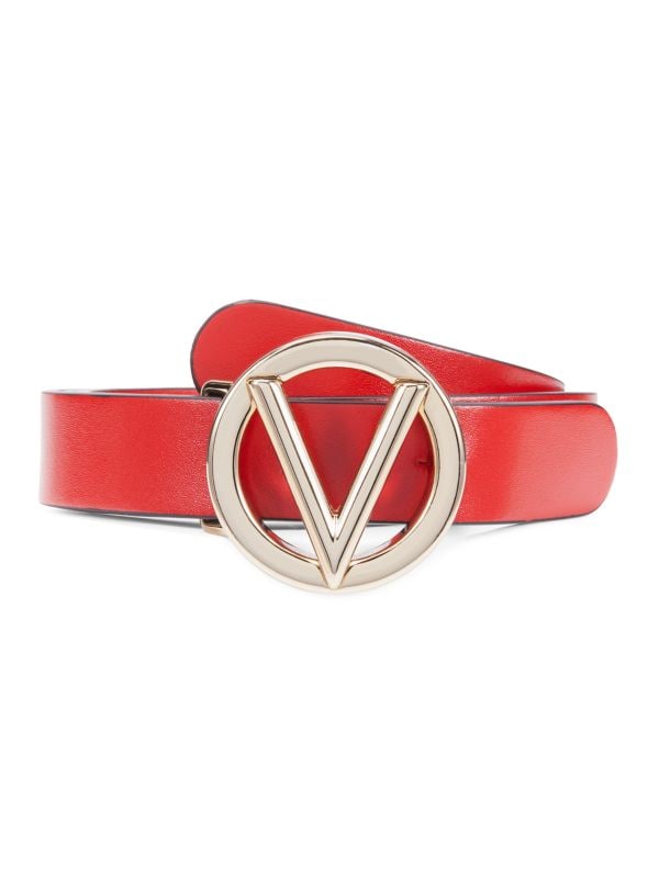 Кожаный ремень с логотипом Valentino By Mario Valentino