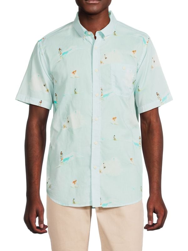 Рубашка с принтом Surf и воротником на пуговицах Ezekiel