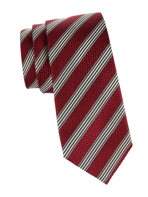 Галстук Canali Striped Silk Jacquard Canali