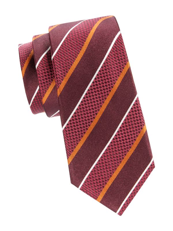 Галстук Canali Striped Silk Jacquard Canali