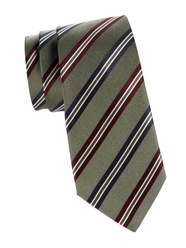 Галстук Canali Striped Silk Twill Canali