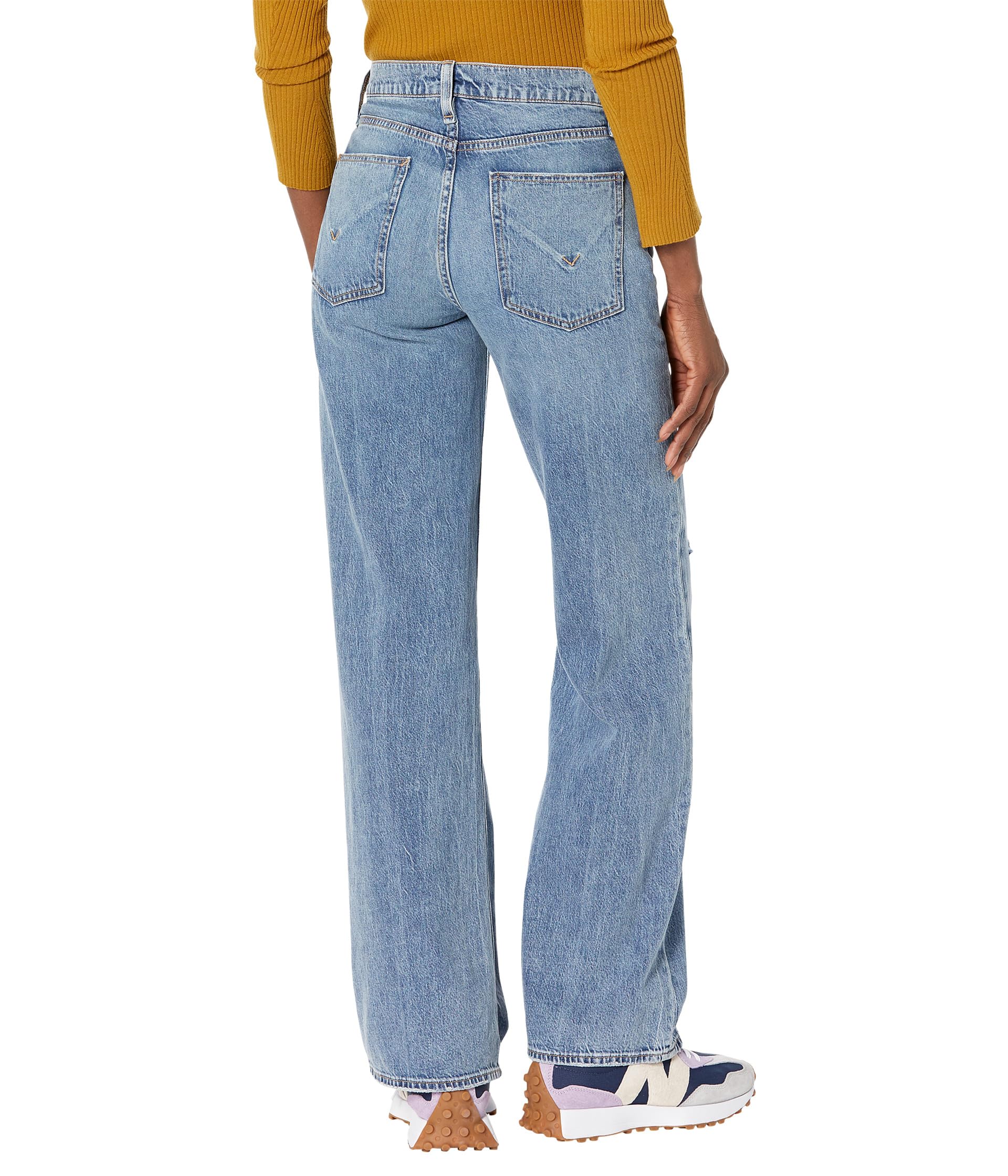 Джинсы Rosie с высокой талией и широкими джинсами в стиле Golden Destructed от Hudson Hudson Jeans