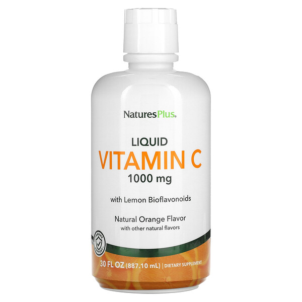 Жидкий витамин С, натуральный апельсин, 1000 мг, 30 жидких унций (887,10 мл) NaturesPlus