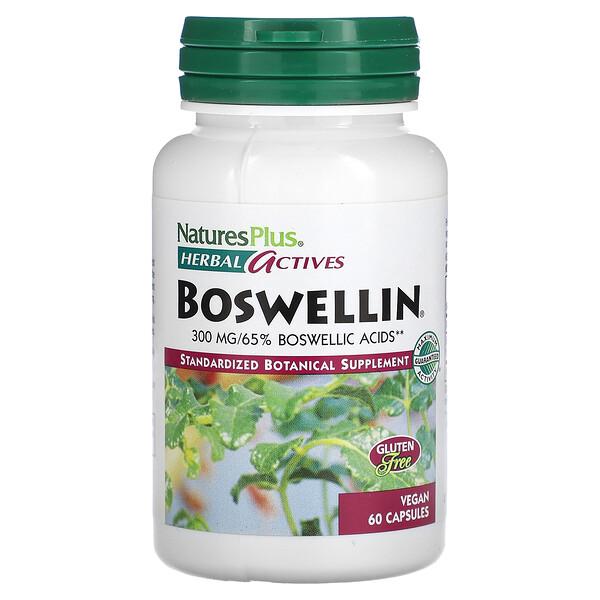 Herbal Actives, Босвеллин, 300 мг, 60 веганских капсул NaturesPlus