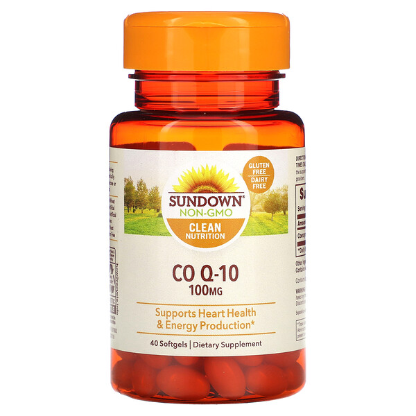 Co Q-10, 100 мг, 40 мягких таблеток Sundown Naturals