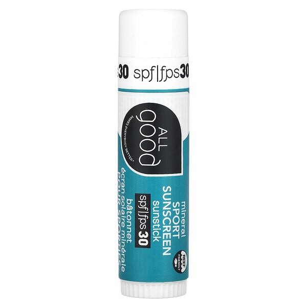 Mineral Sport Sunscreen Sunstick, SPF 30, 0,6 унции (17 г) All Good Products