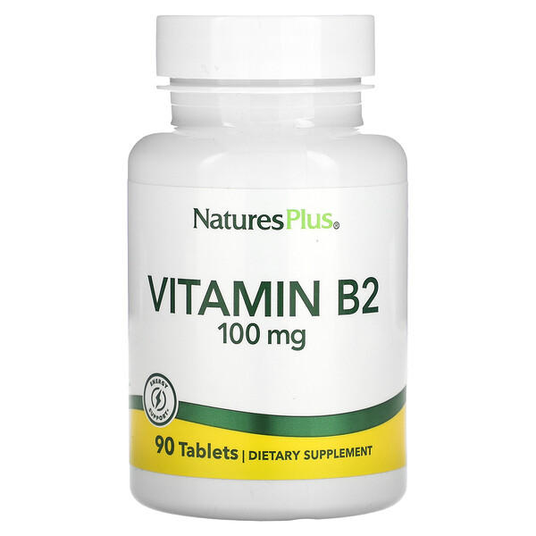 Витамин B-2, 100 мг, 90 таблеток NaturesPlus