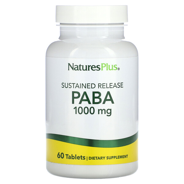 PABA с Замедленным Высвобождением - 1000 мг - 60 таблеток - NaturesPlus NaturesPlus