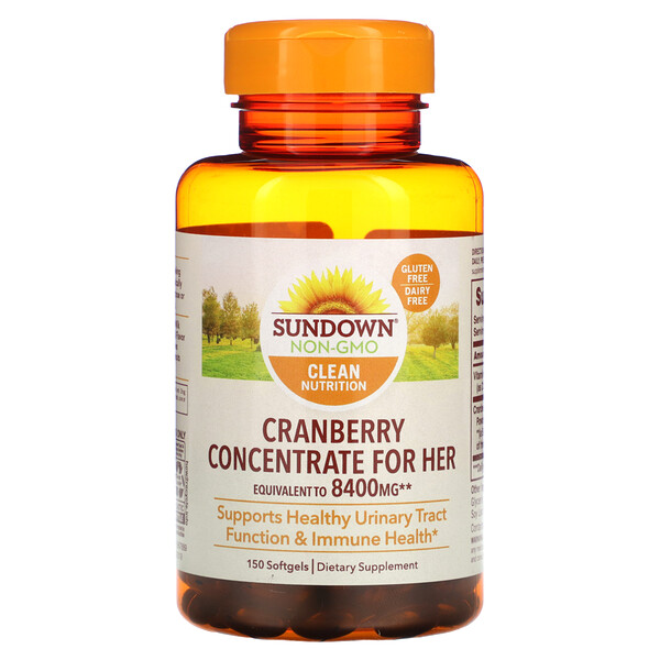 Cranberry Concentrate For Her, 150 Softgels Sundown Naturals