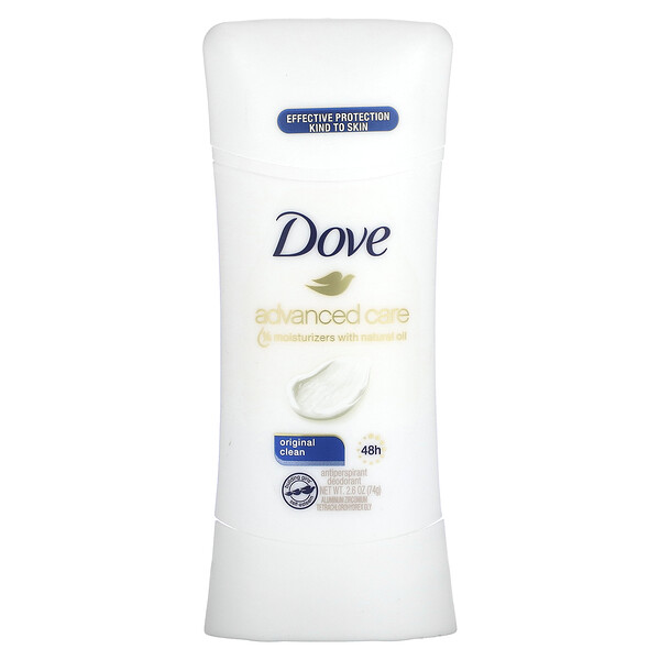 Advanced Care, Дезодорант-антиперспирант, Original Clean, 2,6 унции (74 г) Dove