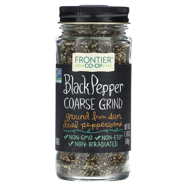 Black Pepper, Coarse Grind, 1.76 oz (50 g) Frontier Co-op