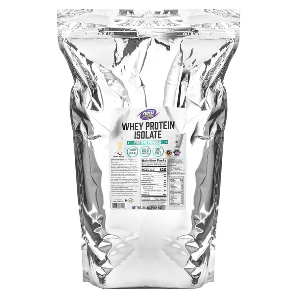 Сывороточный Изолят Протеина, Кремовая Ваниль - 4.54 кг - NOW Foods NOW Foods