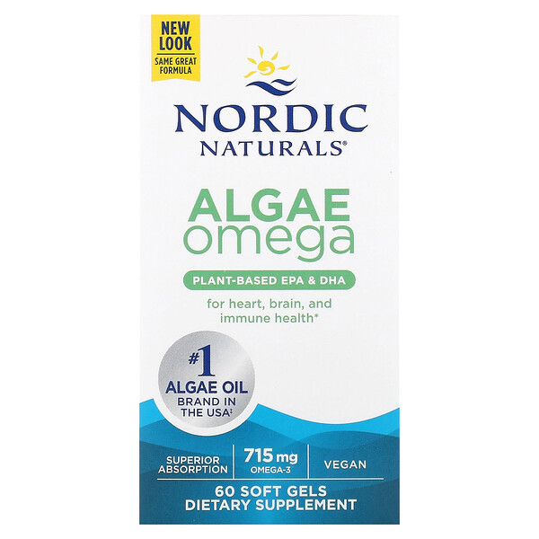 Водорослевый Омега-3 - 715 мг - 120 мягких капсул - Nordic Naturals Nordic Naturals