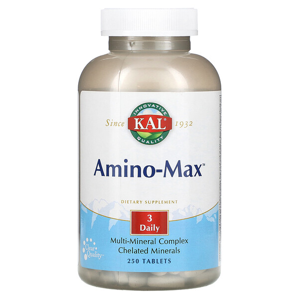 Amino-Max: многоминеральный комплекс, 250 таблеток, 3 в день KAL