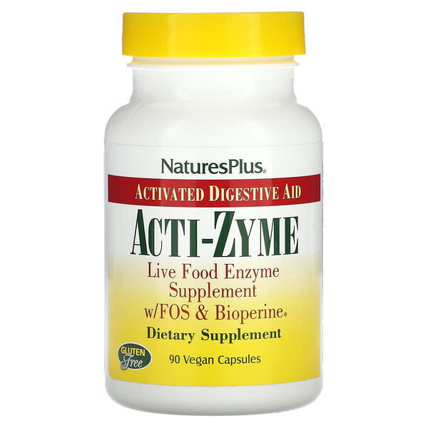 Acti-Zyme, Активированная пищевая добавка, 90 веганских капсул NaturesPlus