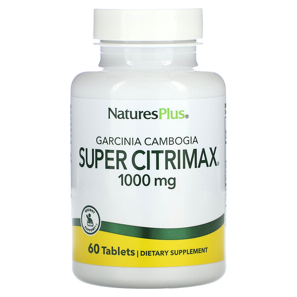 Garcinia Cambogia Super Citrimax, 1,000 mg, 60 Tablets (Таблетки) NaturesPlus