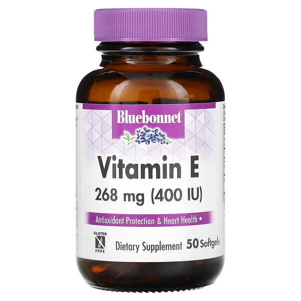 Витамин Е - 268 мг (400 МЕ) - 50 капсул - Bluebonnet Nutrition Bluebonnet Nutrition