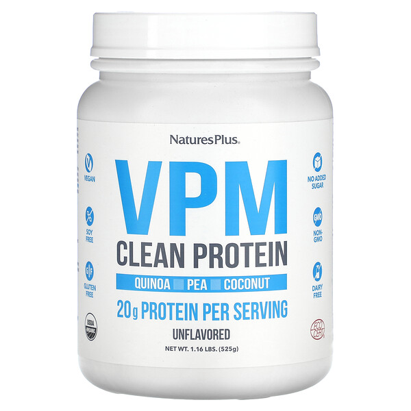 VPM Clean Protein, без вкуса, 1,16 фунта (525 г) NaturesPlus