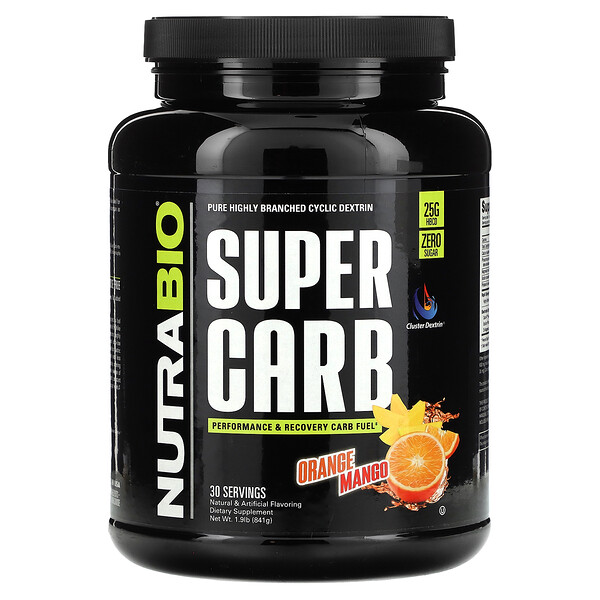 Super Carb, Orange Mango, 1.9 lb (Фунты) (841 g) NutraBio