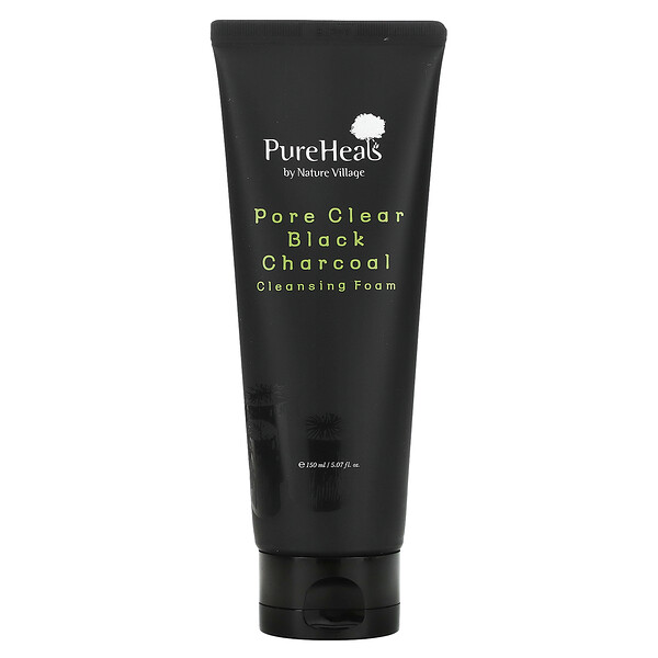 Pore Clear Black Charcoal, очищающая пена, 150 мл (5,07 жидк. унции) PureHeals