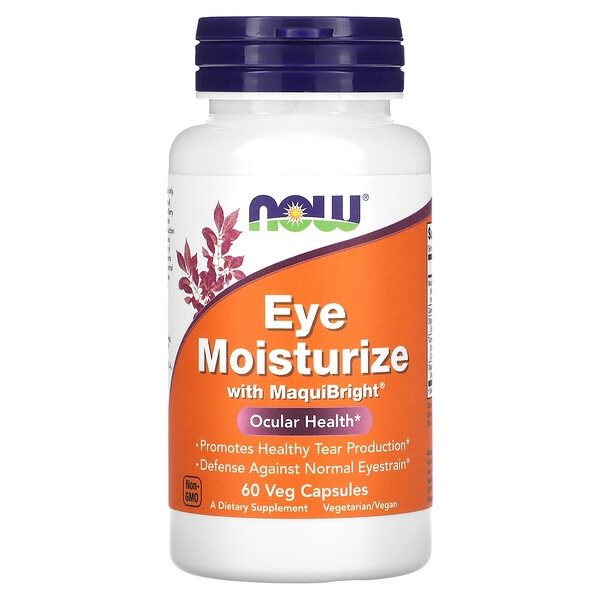 Eye Moisturizer with MaquiBright, 60 Veg Capsules NOW Foods