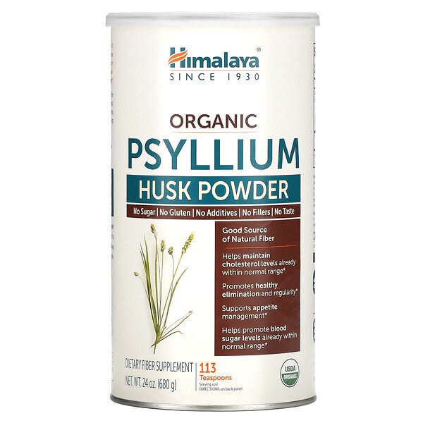 Organic Psyllium Husk Powder (Порошок), 24 oz (Унции) (680 g) Himalaya