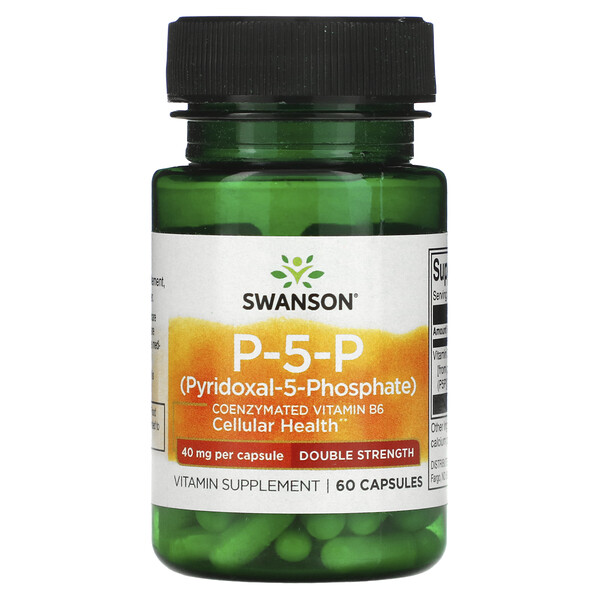 P-5-P, двойная сила, 40 мг в капсуле, 60 капсул - Swanson Swanson