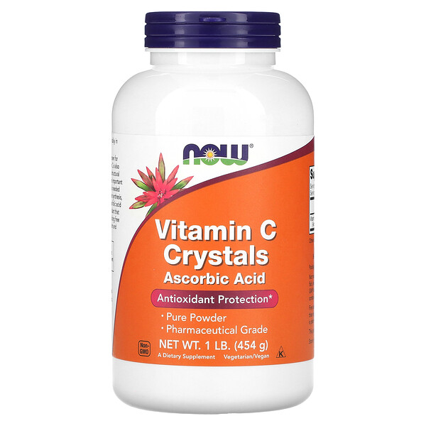 Витамин C (аскорбиновая кислота) - чистый порошок - 454 г - NOW Foods NOW Foods