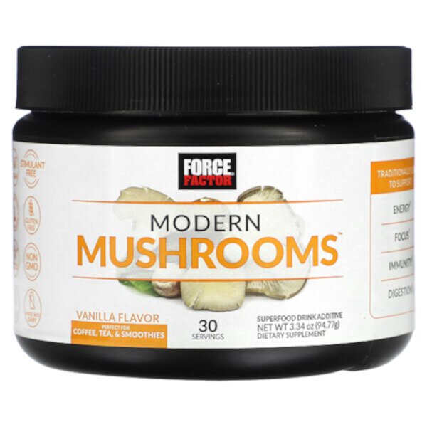 Modern Mushrooms, ваниль, 3,34 унции (94,77 г) Force Factor