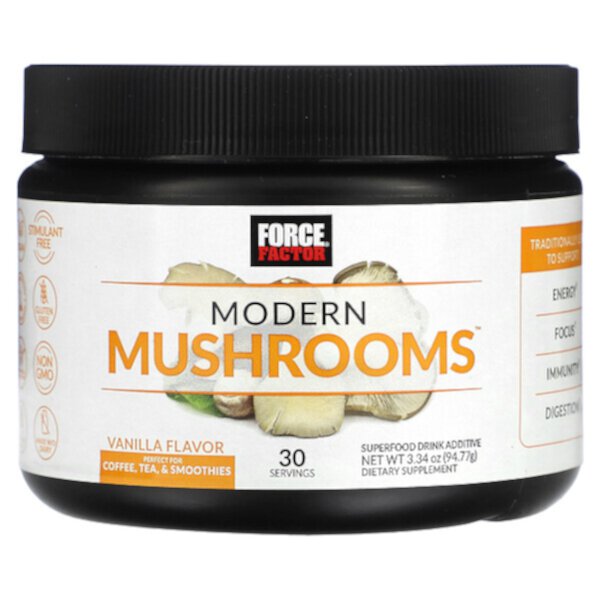 Modern Mushrooms, Vanilla, 3.34 oz (Унции) (94.77 g) Force Factor