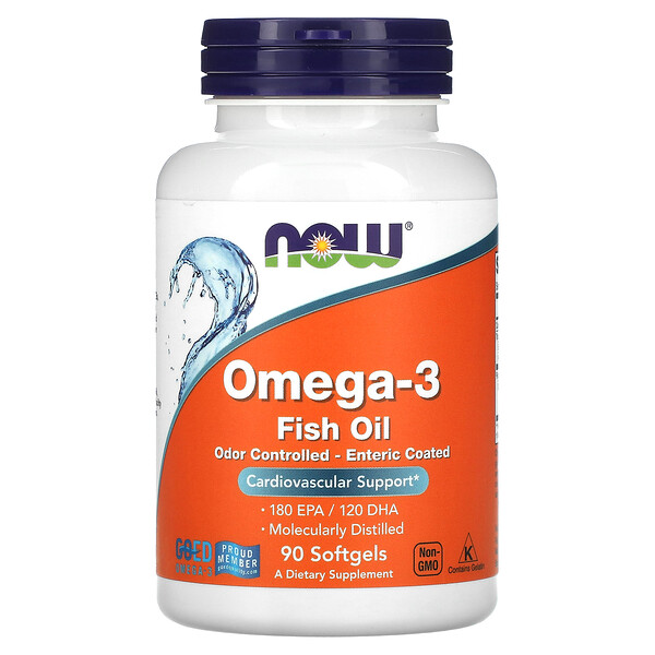 Omega-3 Рыбий Жир - 90 капсул - NOW Foods NOW Foods