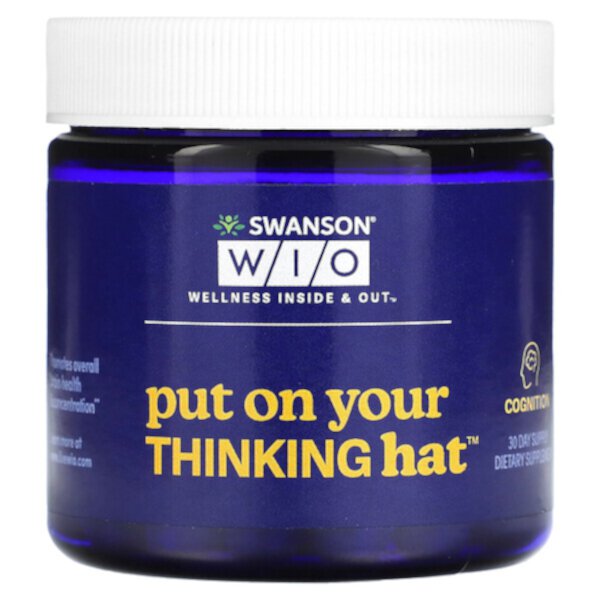 Надень шляпу для размышлений, 30 вегетарианских капсул Swanson WIO
