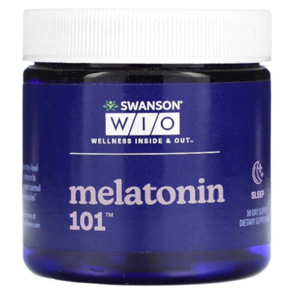 Мелатонин 101, 30 капсул Swanson WIO