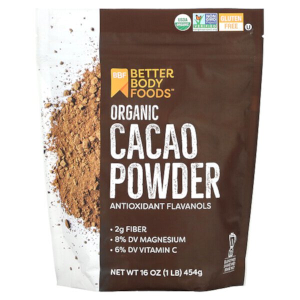 Органический какао-порошок, 1 фунт (454 г) Betterbody
