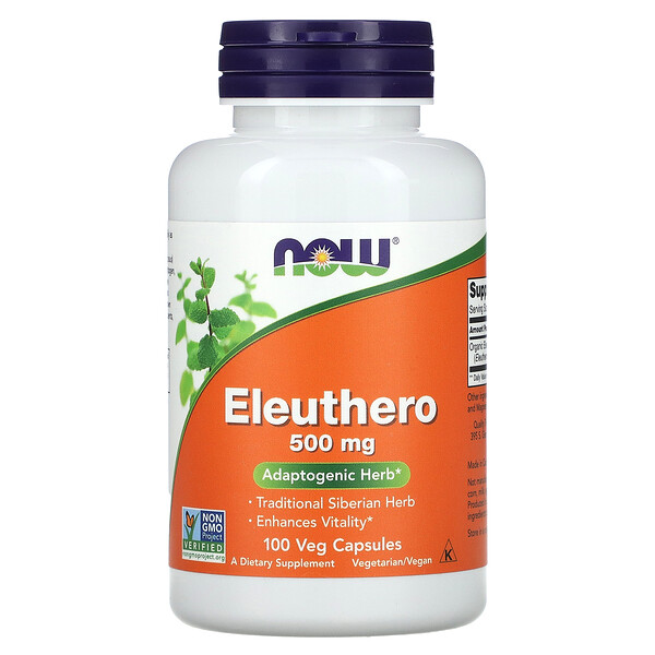 Eleuthero, 500 mg, 100 Veg Capsules NOW Foods