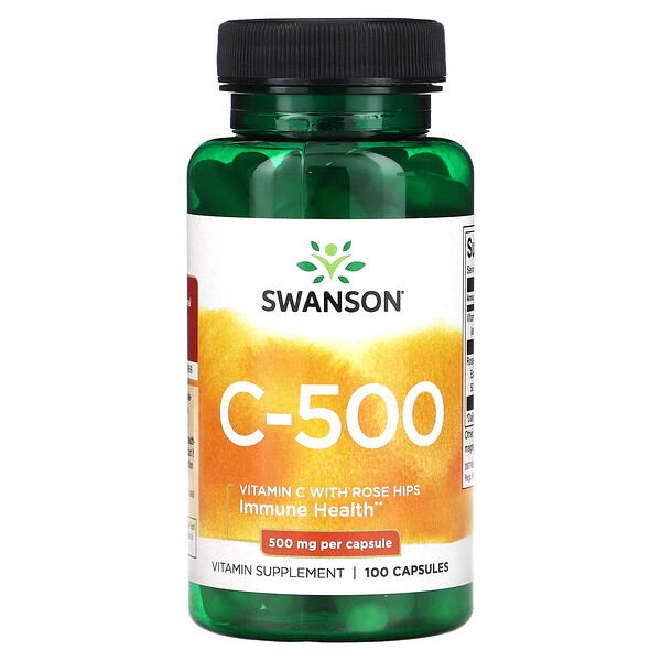 Витамин C с Шиповником - 500 мг - 100 капсул - Swanson Swanson